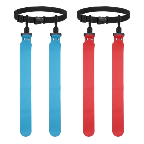 Uxcell Flag Football, Adjustable Flag Football Belts with 1 Belt and 2 Flags Easy Tear Away 2Pcs & Red/Sky Blue - Fitting For(Youth/Adults Players Training Equipment/Competition)