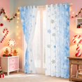 thumbnail image 3 of Manfei Snowman Blackout Curtains Christmas Window Curtains Pack of 2 (38x45 Each), Peach Pink, 3 of 6