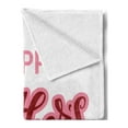 thumbnail image 2 of Saying Soft Flannel Fleece Throw Blanket, Happy Mothers Day Greeting Text in Pink and Red Shades with Rose Blooms, Cozy Plush for Indoor and Outdoor Use, 70" x 90", Pale Pink Ruby White, by Ambesonne, 2 of 5