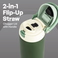 thumbnail image 3 of TAL 24oz Stainless Steel 2-in-1 Water Bottle with Straw and Chug Lid, Green, 3 of 11