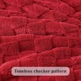 thumbnail image 2 of Super Soft Throw Blanket Red Premium Silky Flannel Fleece 3D Checkered Lightweight Bed Blanket All Season Use (Red Checkered, Throw(50"x70")), 2 of 7