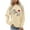 Beige, variant on Blackish Green gap hoodie women Women's Casual Long Sleeve Crewneck Sweatshirt Soft Comfy Loose Fit Pullover Top For Everyday Wear Blackfall sweatshirt
