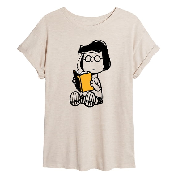 Peanuts - Marcie Reading - Juniors Oversized Graphic T-Shirt