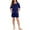 Navy., variant on HBGVBA Casual Set for Girls,2 Piece Short Sleeve Shirt and Shorts,5-14 Years Satin Short Sleeve Shorts Set Soft Set