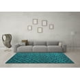 thumbnail image 3 of Ahgly Company Indoor Rectangle Abstract Turquoise Blue Modern Area Rugs, 8' x 10', 3 of 4