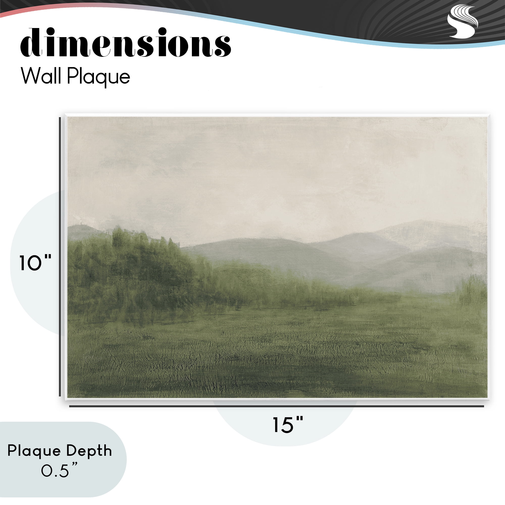 Stupell Industries Fog Green Countryside Wall Plaque Art, design by Walt Johnson