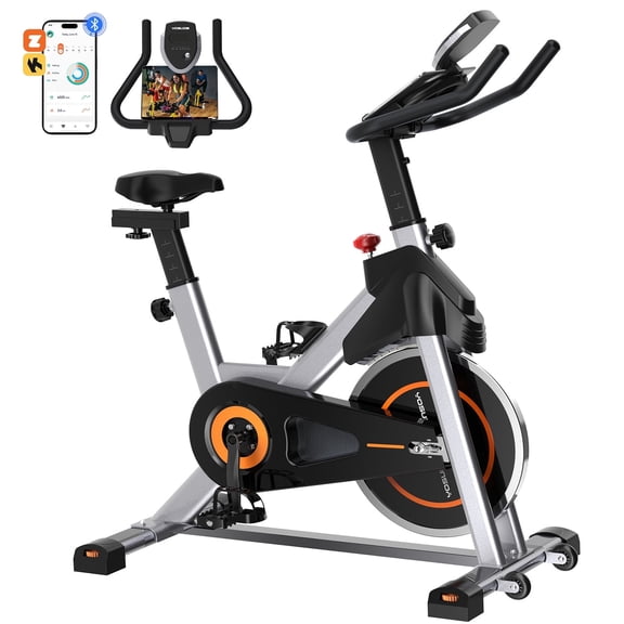 YOSUDA Magnetic Stationary Bike – Indoor Cycling Bike with 330 lbs Weight Capacity, Comfortable Seat Cushion & Bluetooth