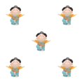 thumbnail image 3 of Destyer Traditional Chinese Lady Yoga Statue Beautiful Car Ornament Xmas Gift Tree Style 5Set, 3 of 6