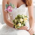 thumbnail image 3 of Pecho del novio, ramillete de la novia y juego de muñecas de la dama de honor con flores para la fiesta de bodas en color violeta claro, 3 of 8