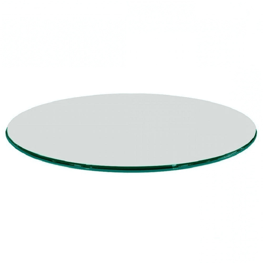 Pro Safe Glass 40" Round Tempered Glass Table Top 1/2" Thick Ogee Edge