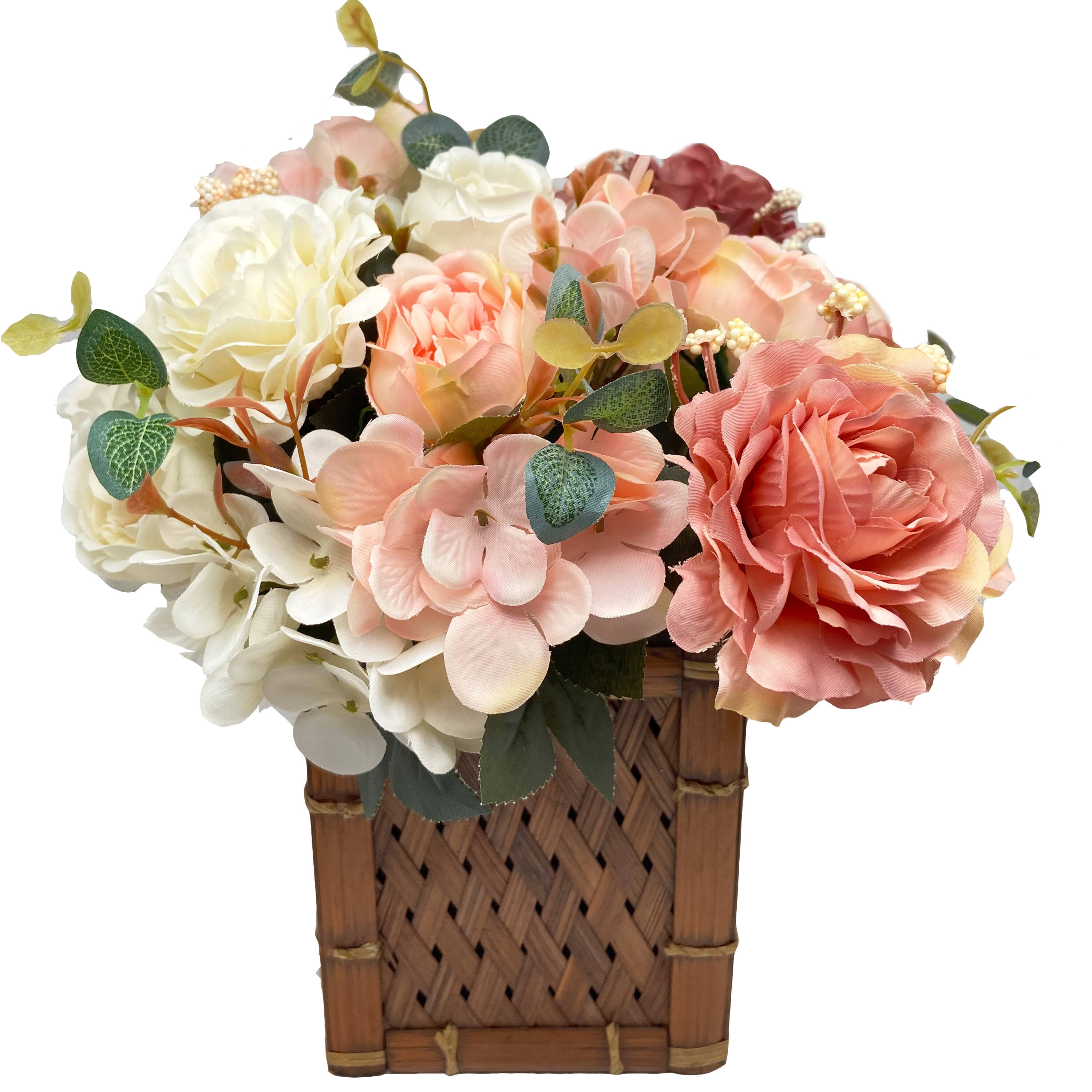 4 Bouquet Artificial Fake Peony Silk Flower Bridal Hydrangea Wedding Party Decor 