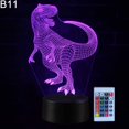 thumbnail image 2 of Dinosaur 3D Illusion Color Changing LED Desk Light Child Room Table Night Lamp, 2 of 8