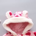 thumbnail image 4 of Abrigo Con Capucha Grueso De Invierno Para Niños Pequeños, Chaqueta Con Orejas De Oso De Peluche Para Niñas, Ropa De Abrigo Con Estampado De Corazón De Color Sólido Odeerbi  LM103-9144, 4 of 9