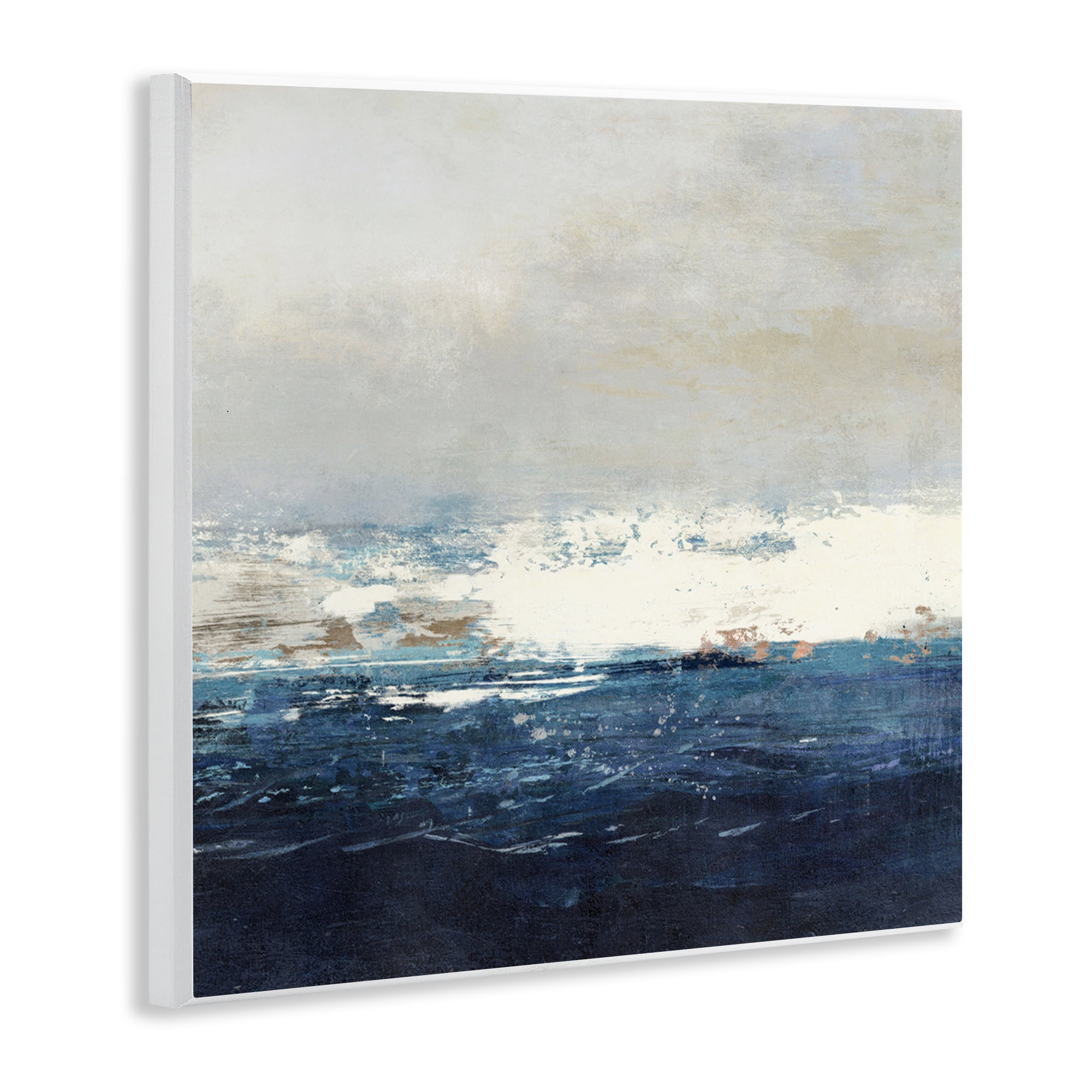 Stupell Industries Abstract Ocean Tide Abstract Painting Unframed Art Print Wall Art, 12 x 12
