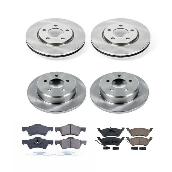 Ultimate Brakes Front and Rear Semi-Metallic Brake Pad and Rotor Kit with Hardware WM81214