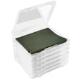 thumbnail image 1 of Sorbus Ensemble de 6 Bacs Minces Suspendus pour Dossiers, Bacs Empilables en Plastique Transparent pour le Rangement de Documents, 1 of 8