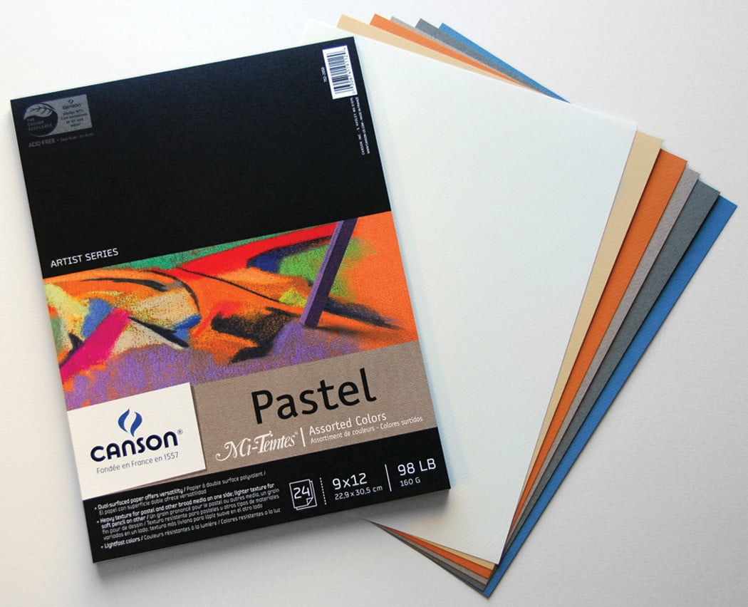Canson MiTeintes Paper Pad, 9" x 12", Assorted Colors