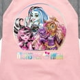 thumbnail image 3 of Monster High - Circle OF Friends - Toddler & Youth Girls Raglan Graphic T-Shirt, 3 of 5