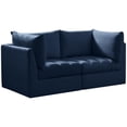 thumbnail image 1 of Meridian Furniture Jacob Navy Velvet Modular Sofa, 1 of 10