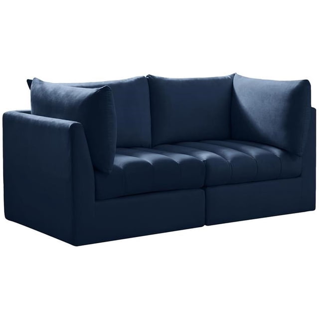 Meridian Furniture Jacob Navy Velvet Modular Sofa