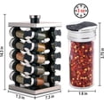 thumbnail image 4 of Orii 20 Jar Spice Rack with Spices Included - Tower Organizer for Kitchen Spices and Seasonings, (Silver Black), 4 of 5