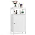 thumbnail image 1 of Costway Bathroom Wooden Floor Cabinet Multifunction Storage Rack Organizer Stand White, 1 of 9