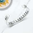 thumbnail image 5 of TONY & SANDY Inspirational Bracelet for Women Her Best Friends Be Fearless in What Sets Your Soul on Fire Cuff Bracelet Female Teen Girls Birthday Christmas Jewelry Stainless Steel Mantra Cuff, 5 of 6