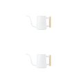 thumbnail image 1 of Wosthever Regadera para plantas de interior - Acero inoxidable resistente Mango de fácil de agarrar Blanco simple blanco 2piezas, 1 of 6