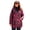 Berry Tie Dye Floral, variant on Women's Plus Size Packable Puffer Coat