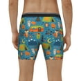 thumbnail image 4 of Picia Animals In Camping Pattern Men's Athletic Long Leg Briefs , Performance Stretch Underwear，Moisture-Wicking, 4 of 7