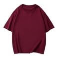 thumbnail image 5 of Bibifish Mens Oversized T-Shirts Solid Color Crew Neck Short Sleeve Soft Tshirts Basic Everyday Casual Tee Shirt, 5 of 5