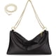 thumbnail image 1 of Bolso de noche de satén para mujer, con 2 cadenas de bolsa, 1 of 3
