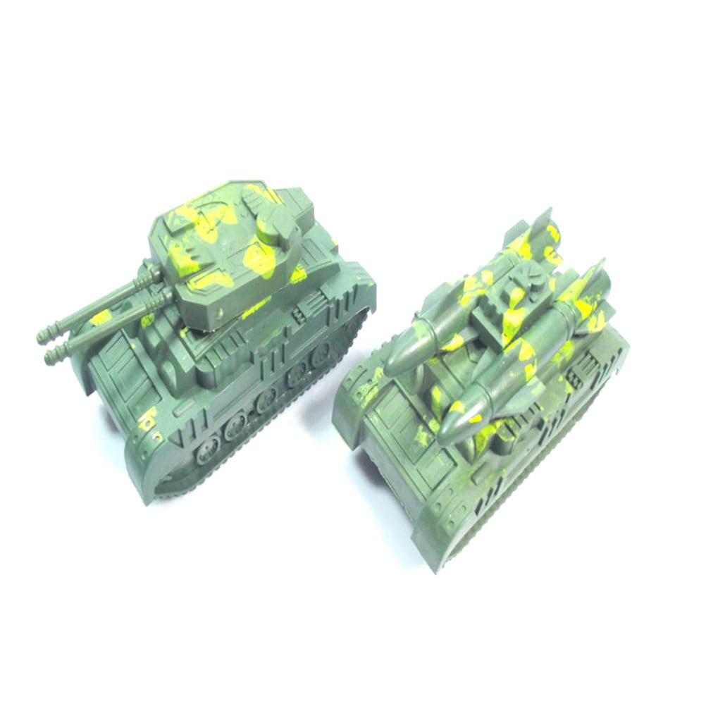 BD_Army Green Tank Cannon Model 3D Miniature Toy Hobbies Kids Educational IH 