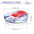 thumbnail image 2 of 2Pcs Tumbler Replacement Lids, 30oz Flip Spill Stopper Straw Cup Lid, Red, 2 of 6