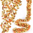 thumbnail image 5 of XmhyTop Guirnalda de 8 piezas de 66 pies, flores artificiales de vid de rosas, hojas verdes para colgar en la habitación, boda, cumpleaños, Navidad, estilo otoñal - Claret, 5 of 5