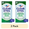 (2 pack) Clear Eyes Maximum Itchy Eye Relief Lubricant Eye Drops, 0.5 fl oz