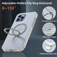thumbnail image 3 of Rancase for iPhone 15 Pro Max Case with Magnetic Invisible Stand - Slim Translucent Design, Built-in Screen Protector, Military-Grade Drop Protection, Shockproof, MagSafe Compatible - Clear, 3 of 6