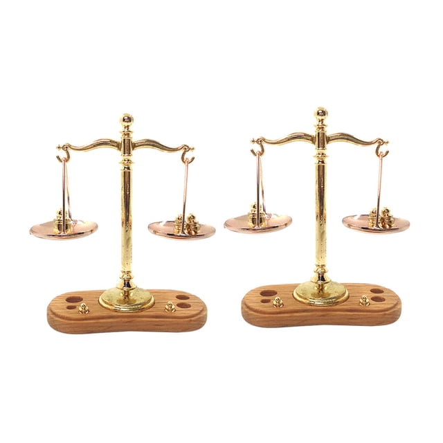 MasteelfCA 2 Pcs Accessoires Miniatures pour Maison de Poupée, Balance de Cuisine, Jouets pour Enfants