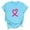 Sky Blue, variant on CFLVAEK Plus Size Breast Cancer Awareness Shirts for Women Inspirational Short Sleeve Tshirts Loose Fitting Round Neck Tops Pink Heart Ribbon Graphic Tees for Cancer Survivor Gifts XXXL