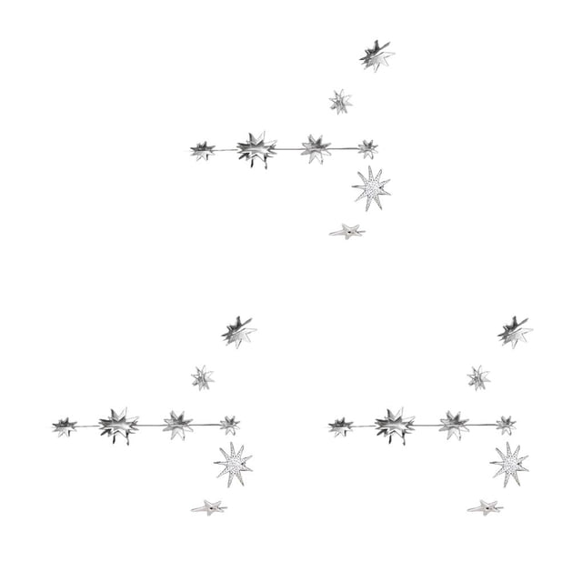 QualitChoice 1 Set Star Decorations Household Interesting Exquisite Stars Pendant Party Supply Craft Decoration Decor Props for Layout Silver 3Set