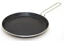 Starfrit Poêle Crêpière Antiadhésive de 28cm (11"), Idéale pour crêpes, dosas, chapatis, Facile à nettoyer avec eau savonneuse, Noire