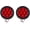 1x Red, variant on 4" Inch White 7 LED Round Backup/Reverse Truck Light w/ Grommet & Pigtail-Qty 10