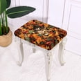thumbnail image 4 of ZUXONGSY Maple Leaf Stool Covers Rectangle Set of 2 Bar Stool Seat Covers with Elastic Bands Spandex Chair Cover Stretch Slipcovers Easy to Install And Clean Thanksgiving Fall Decor, 4 of 7