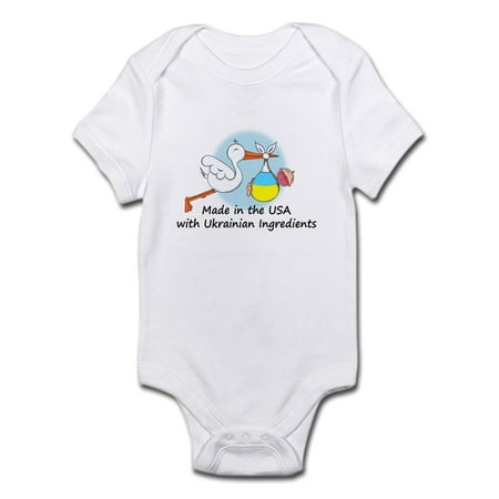 

CafePress - Stork Baby Ukraine USA Infant Bodysuit - Baby Light Bodysuit