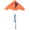 Orange/Teal, variant on In the Breeze 3246 — Neon Green With a Yellow Twister Tail 55-inch Colorblock Delta Kite - Single Line Kite for All Ages