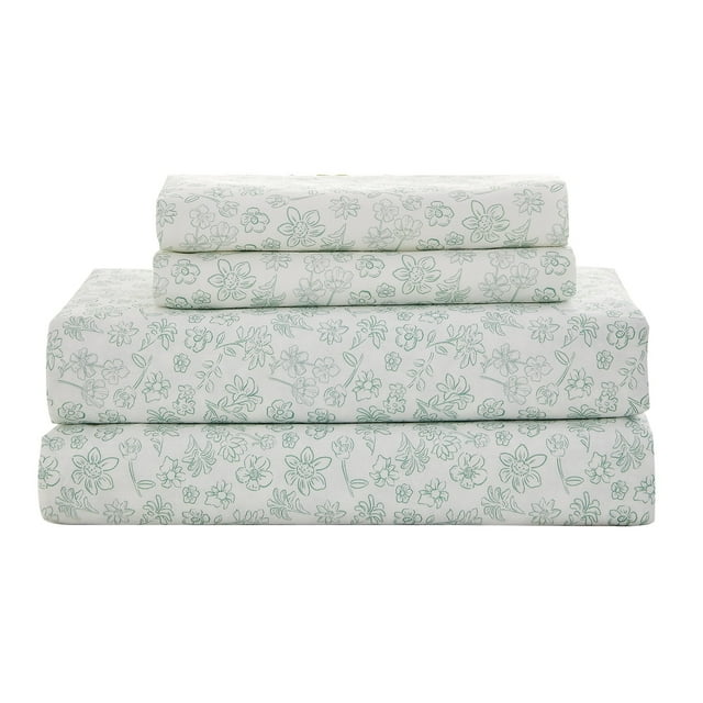Gogreen Juego de Sábanas Completo de 4 Pzas de Algodón 100% con Bolsillo Profundo de 16 Pulgadas, Juego de Sábanas de Tamaño Completo Súper Suave y Transpirable, Juego de Sábanas Completo para Decoración Del Hogar de Estilo Hotel de Lujo, Regalo para Mujeres, Hombres