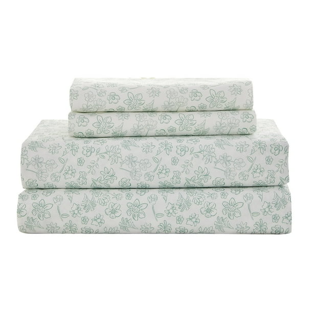 Gogreen Juego de Sábanas Completo de 4 Pzas de Algodón 100% con Bolsillo Profundo de 16 Pulgadas, Juego de Sábanas de Tamaño Completo Súper Suave y Transpirable, Juego de Sábanas Completo para Decoración Del Hogar de Estilo Hotel de Lujo, Regalo para Mujeres, Hombres