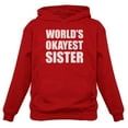 thumbnail image 1 of Tstars Womens Big Sister Shirt Lovely Best Sister Cute Worlds Okayest Sister B Day Gifts for Sister Sis Big Funny Humor Siblings Gift Idea Women Birthday Hoodie, 1 of 6