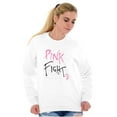 thumbnail image 4 of Pink Fight Breast Cancer Awareness Women Crewneck Sweatshirt Brisco Brands X, 4 of 6