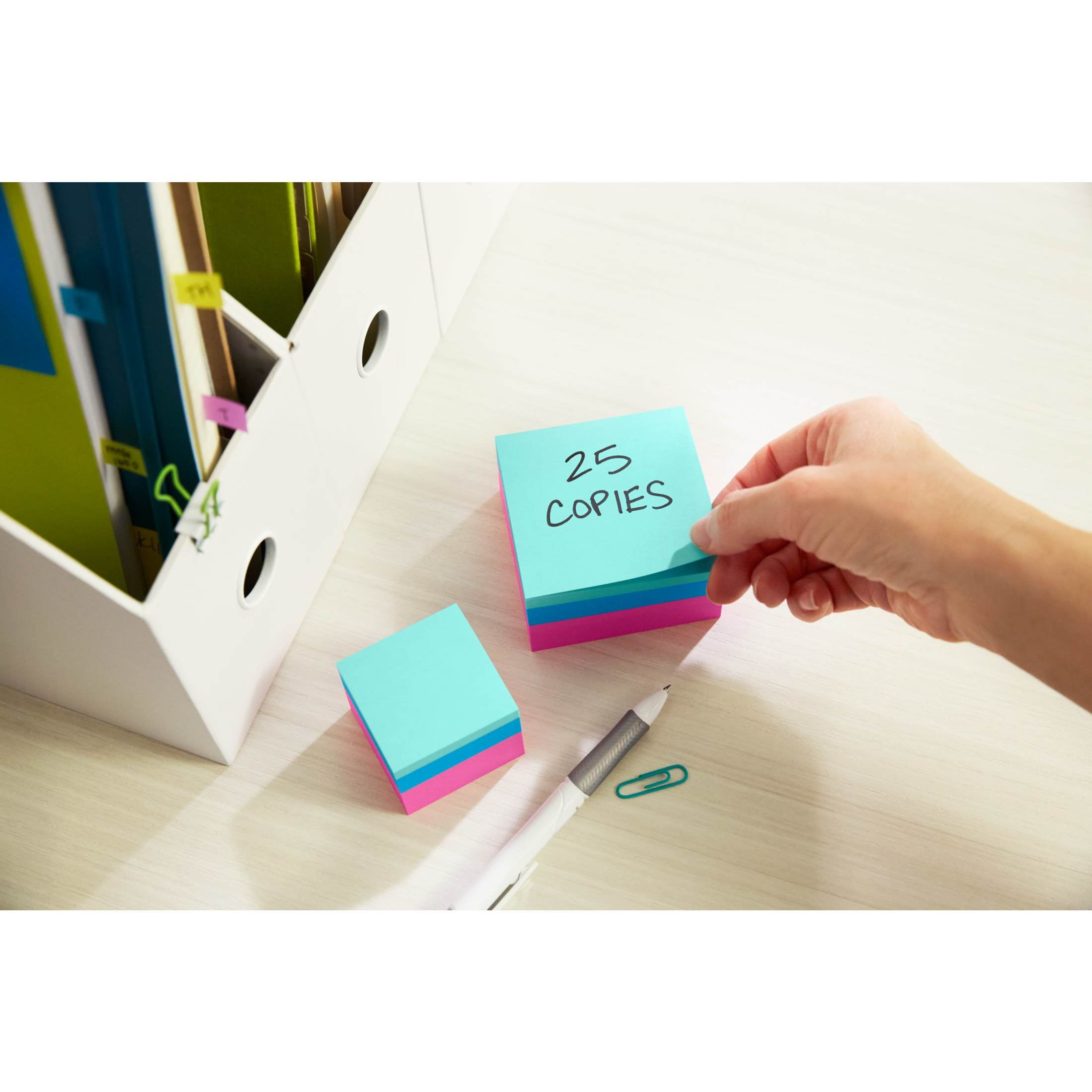 Post-it Notes Cube, 3 in. x 3 in., Bright Colors, 1 Cube